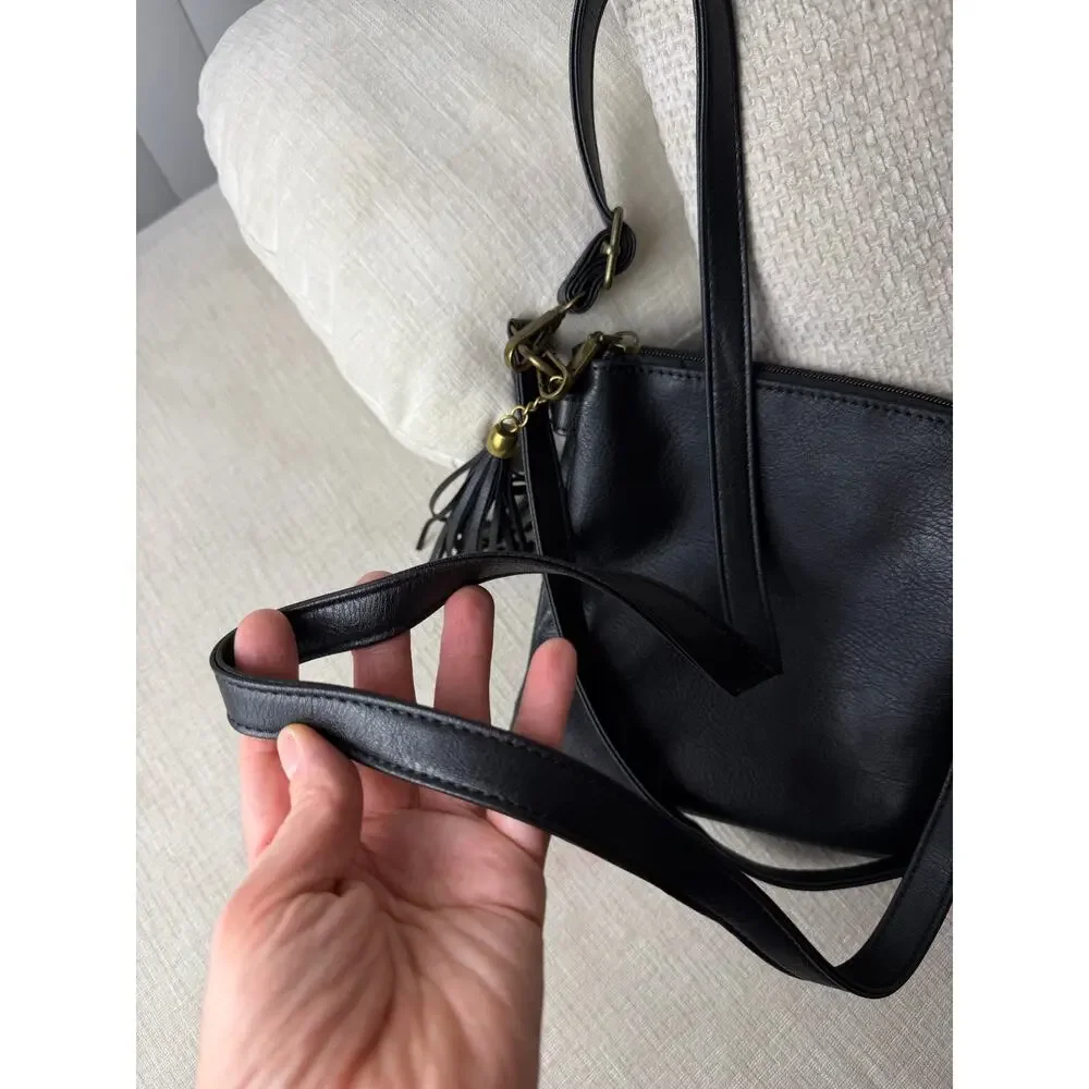 NEW seOSTO Crossbody Bag Size [ ] Vegan Leather Multi Pocket Sling